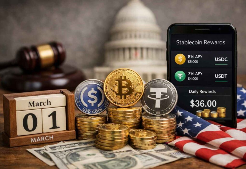 The March 1st deadline for US crypto regulation passed without a deal. Learn about the latest stable coin reward updates.