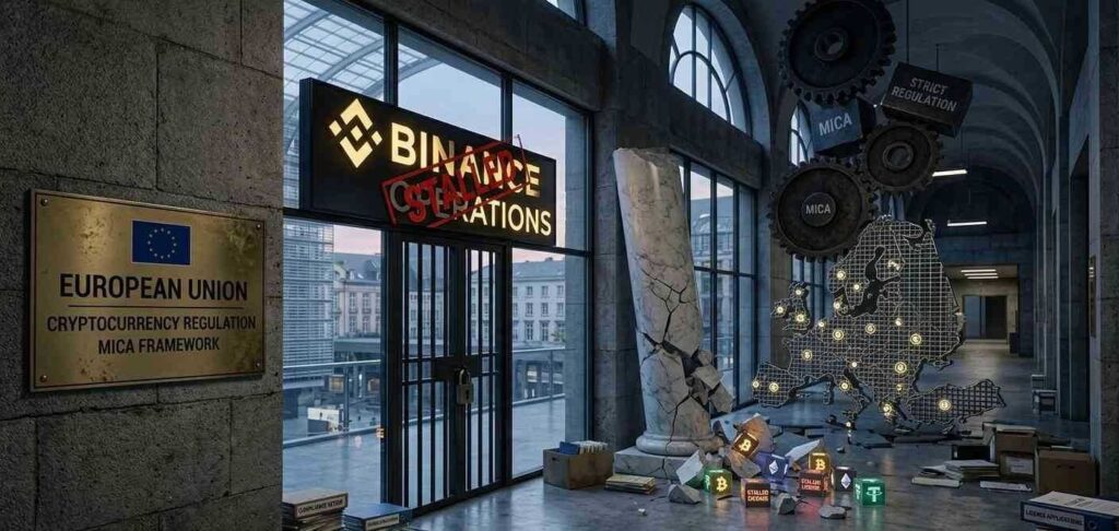 EU crypto regulation tightens as Binance's license stalls, MiCA deadlines loom, and digital euro plans spark fresh crypto reform debate.